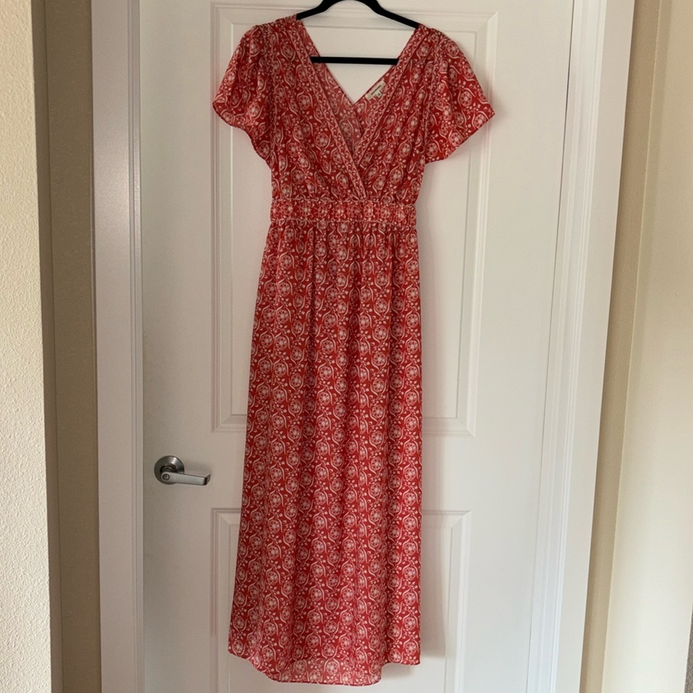 Max Studio long dress with open back. Worn once.
